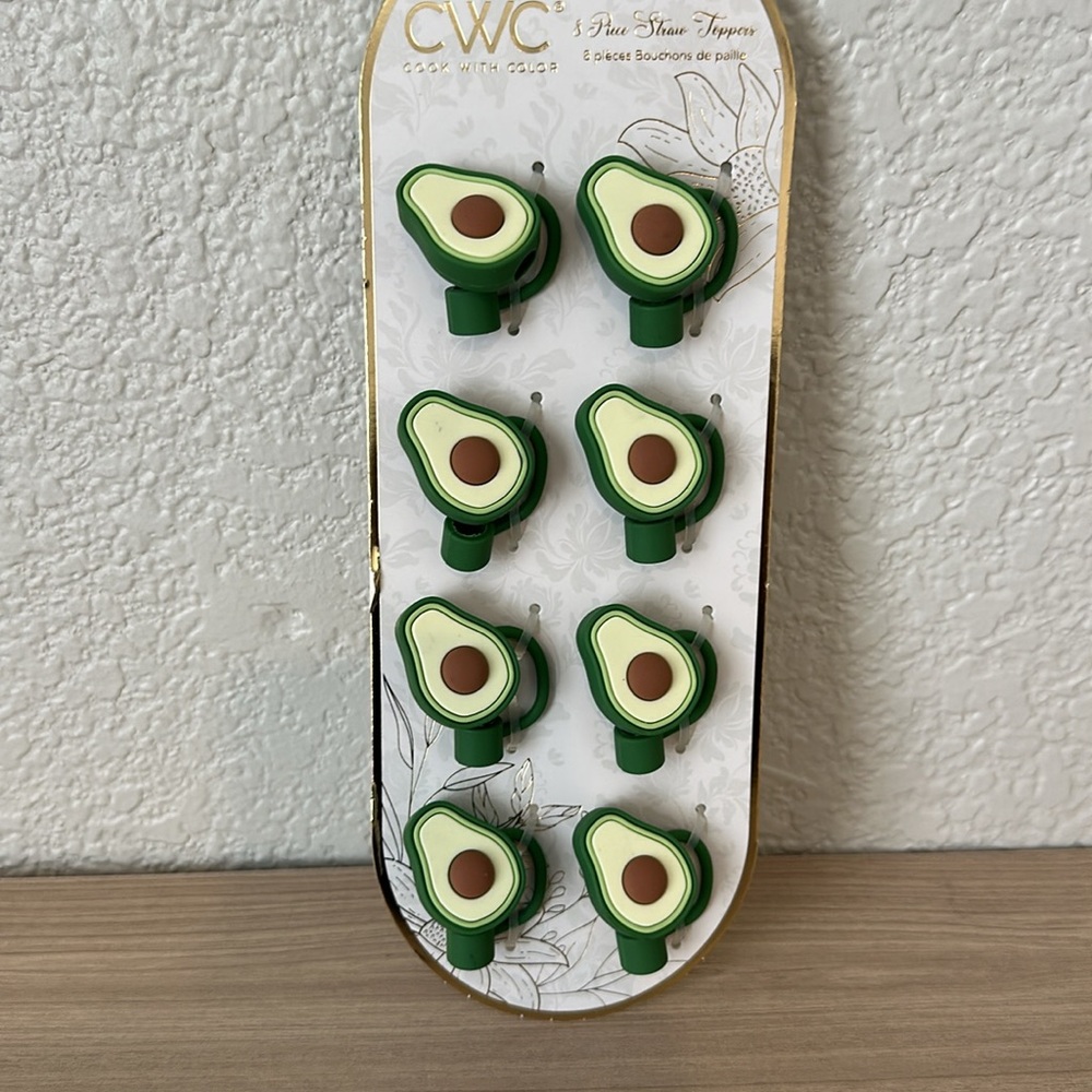 Avocado Reusable Straw Toppers - Picture 2 of 4